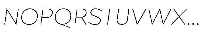 Morn Soft Thin Oblique Font UPPERCASE