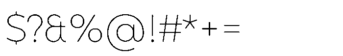Morn Soft Thin Font OTHER CHARS