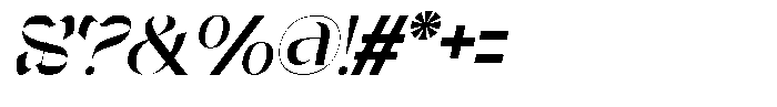 Mornek Italic Font OTHER CHARS