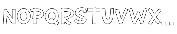 Morning Miow Outline Font UPPERCASE