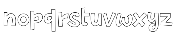 Morning Miow Outline Font LOWERCASE