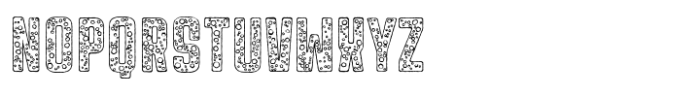Morozko Foamy Outline Rough Font LOWERCASE