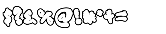 Morp Caps Extrude Outline Font OTHER CHARS