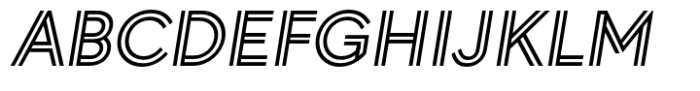 Morph Doubleline Italic Font UPPERCASE