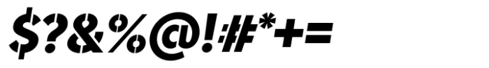 Morph Stencil Bold Italic Font OTHER CHARS