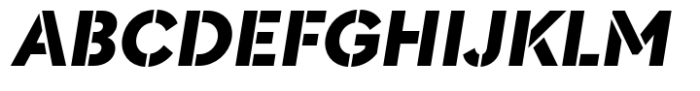 Morph Stencil Bold Italic Font UPPERCASE