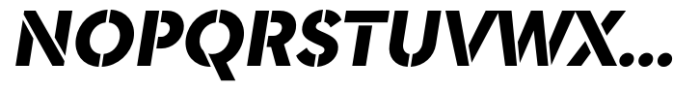 Morph Stencil Bold Italic Font UPPERCASE