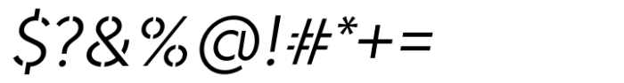 Morph Stencil Light Italic Font OTHER CHARS