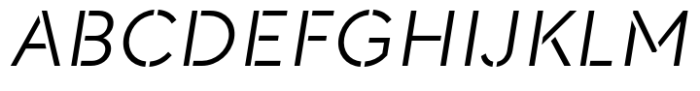 Morph Stencil Light Italic Font UPPERCASE