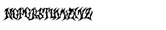 Morse Black Metal Font Font LOWERCASE