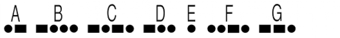 Morse Code Font UPPERCASE