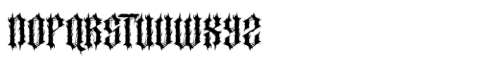 Mortir Death Metal Font LOWERCASE