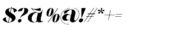 Morv Oblique Font OTHER CHARS