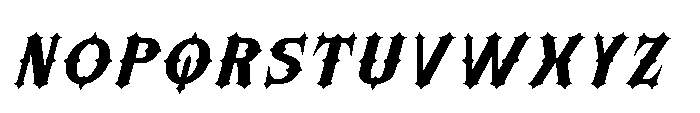 Morvaine Bold Italic Font LOWERCASE
