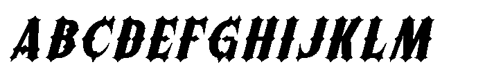 Morvaine Extra Bold Italic Font UPPERCASE