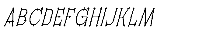 Morvaine Light Italic Font UPPERCASE