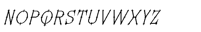 Morvaine Light Italic Font LOWERCASE