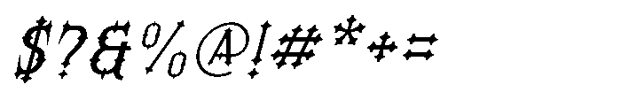 Morvaine Medium Italic Font OTHER CHARS