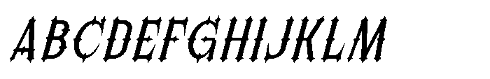 Morvaine Medium Italic Font UPPERCASE