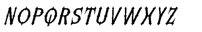 Morvaine Medium Italic Font UPPERCASE
