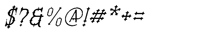 Morvaine Regular Italic Font OTHER CHARS