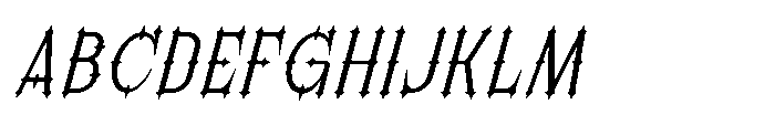 Morvaine Regular Italic Font UPPERCASE