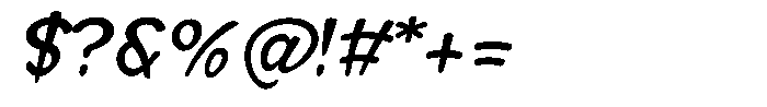 Morvara Italic Font OTHER CHARS