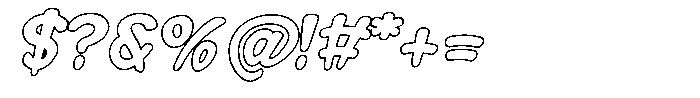 Morvara Outline Bold Italic Font OTHER CHARS