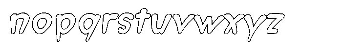 Morvara Outline Bold Italic Font LOWERCASE