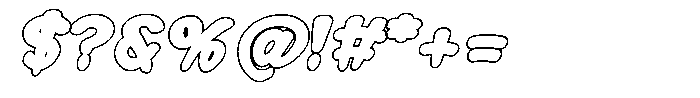 Morvara Outline Extra Bold Italic Font OTHER CHARS