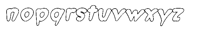 Morvara Outline Extra Bold Italic Font LOWERCASE
