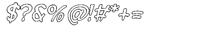 Morvara Outline Italic Font OTHER CHARS