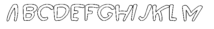 Morvara Outline Italic Font UPPERCASE