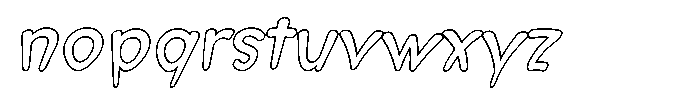 Morvara Outline Italic Font LOWERCASE