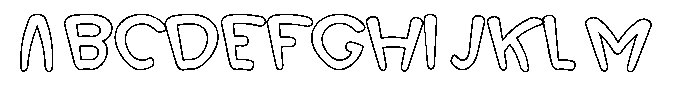 Morvara Outline Regular Font UPPERCASE