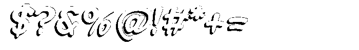 Morvara Shadow Bold Italic Font OTHER CHARS