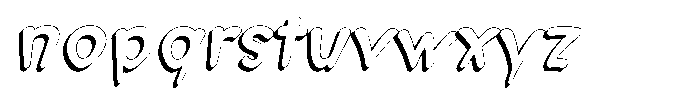 Morvara Shadow Bold Italic Font LOWERCASE