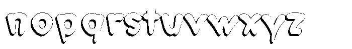 Morvara Shadow Extra Bold Font LOWERCASE