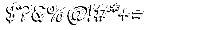Morvara Shadow Italic Font OTHER CHARS
