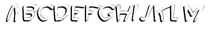 Morvara Shadow Italic Font UPPERCASE