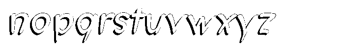 Morvara Shadow Italic Font LOWERCASE
