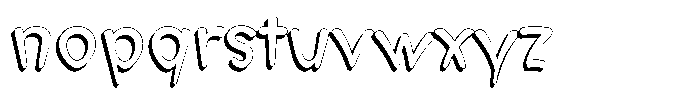Morvara Shadow Regular Font LOWERCASE