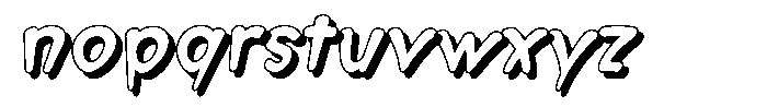 Morvara Too Shadow Bold Italic Font LOWERCASE