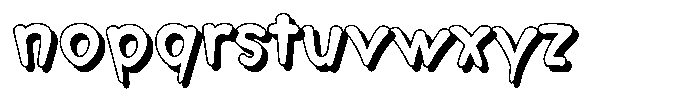 Morvara Too Shadow Bold Font LOWERCASE