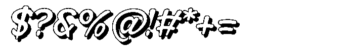 Morvara Too Shadow Italic Font OTHER CHARS