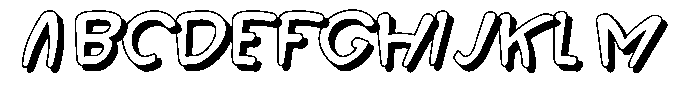 Morvara Too Shadow Italic Font UPPERCASE