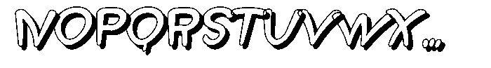 Morvara Too Shadow Italic Font UPPERCASE