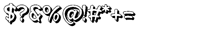 Morvara Too Shadow Regular Font OTHER CHARS