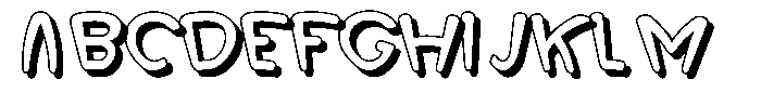 Morvara Too Shadow Regular Font UPPERCASE