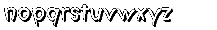 Morvara Too Shadow Regular Font LOWERCASE